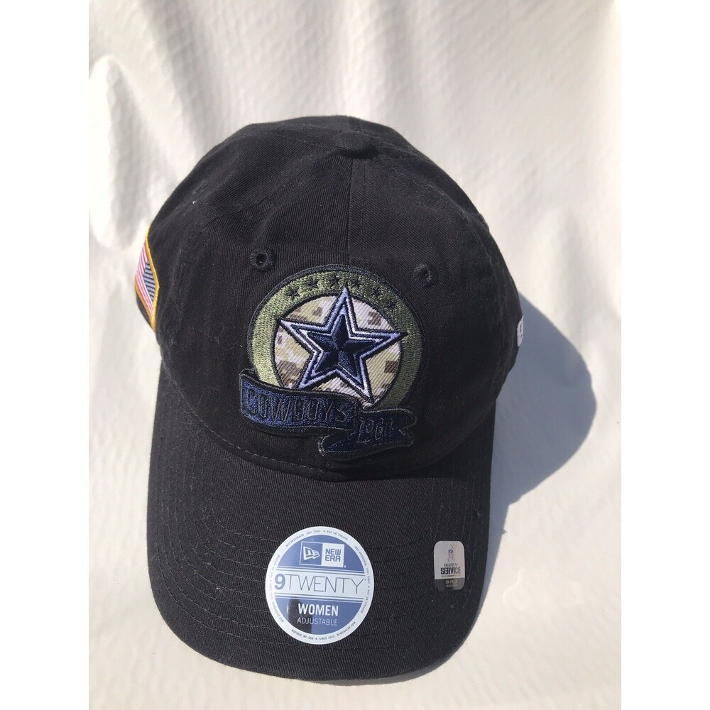 Dallas Cowboys New Era 9TWENTY Salute To Service Hat Womens Adjustable Black